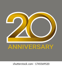 20 years anniversary, concept vector