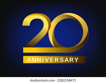 20 years anniversary, concept vector