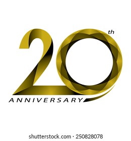 20 years Anniversary, concept vector