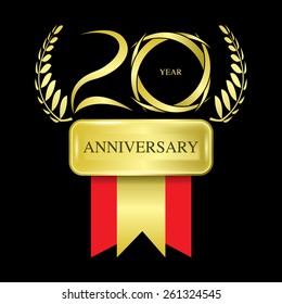 20 years Anniversary, concept vector