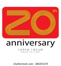 20 years Anniversary, concept vector
