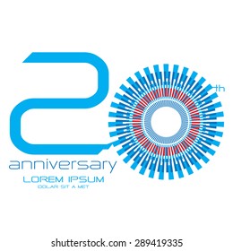 20 years Anniversary, concept vector