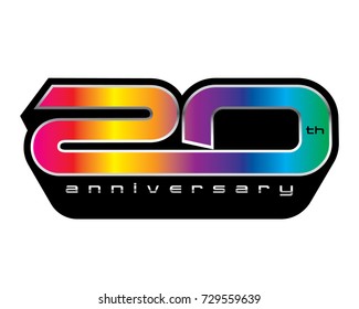 20 years anniversary, concept vector