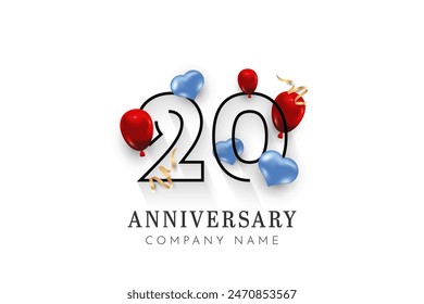 20 years Anniversary design illustration