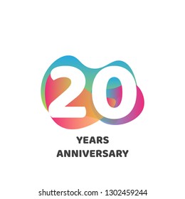20 Years anniversary design. Vector illustration eps 10