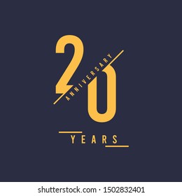 20 Years anniversary design. Vector illustration