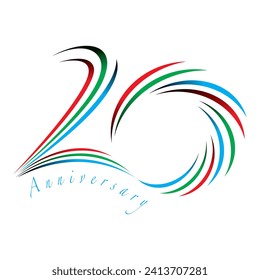 Vector de diseño de 20 años
