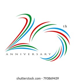 20 years anniversary design vector