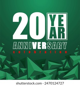 20 Years anniversary elebration vetor template design illustration