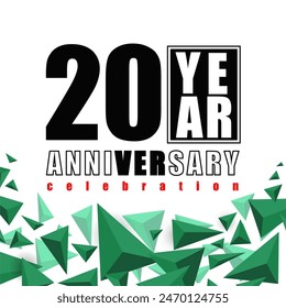 20 Years anniversary elebration vetor template design illustration