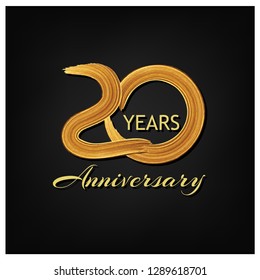 20 Years Anniversary Golden Anniversary Template Stock Vector (Royalty ...