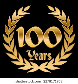 20 Years Anniversary Laurel, golden effect