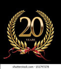 20 years anniversary laurel wreath