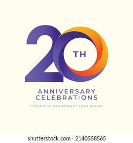 20 years anniversary logo celebrations concept