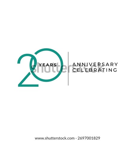 20 Years Anniversary Logo collection gradient Vector Template Illustration
