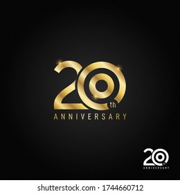 20 years anniversary logo, icon and symbol vector illustration