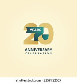 20 years anniversary logo template design