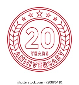 20 years anniversary logo template. 