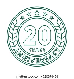 20 years anniversary logo template. 