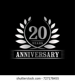 20 Years Anniversary Logo Template. 