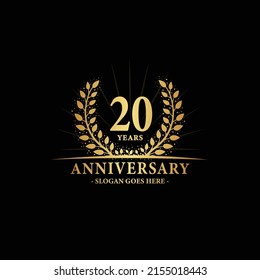 20 Years Anniversary Logo. Vector And Illustration.