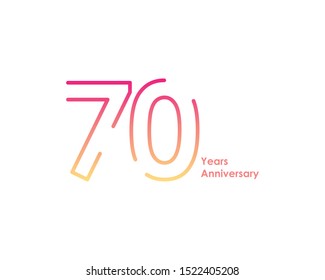 20 years anniversary logotype style with handwriting gradient colors for celebration event, wedding, greeting card, and invitation