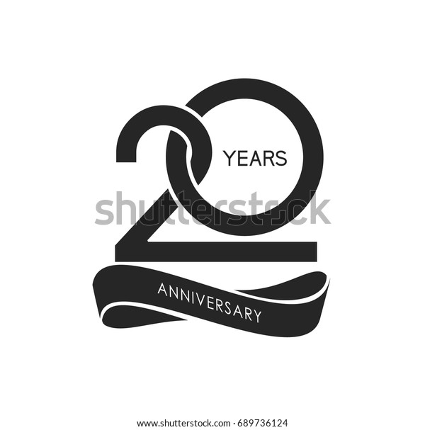 20 Years Anniversary Pictogram Vector Icon Stock Vector (Royalty Free ...