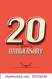 20 years anniversary poster template