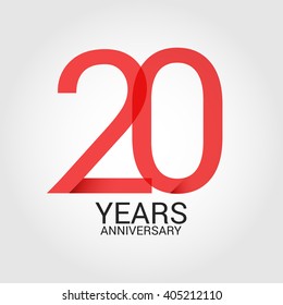 20 years anniversary, signs, symbols. simple design.