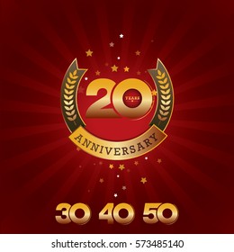 20 Years Anniversary Template Design