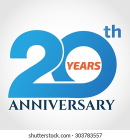 20 years anniversary Template logo