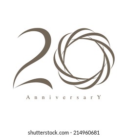 20 Years Anniversary Vector