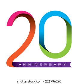 20 years anniversary vector