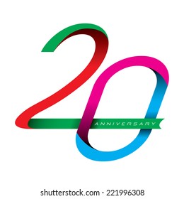 20 years anniversary vector