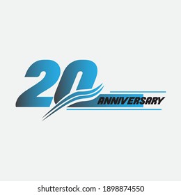 Diseño de plantillas de concepto de vectores de 20 años