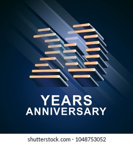 20 years anniversary vector icon,  logo. Graphic design element with nonstandard elegant font for 20th anniversary 