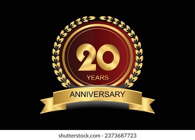 Icono vectorial de 20 años, logotipo. Elemento de diseño con número de estilo gráfico moderno para 20 años
