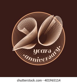 20 years anniversary vector icon, logo, symbol, emblem, sign. Decoration design element for 20th birthday