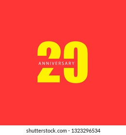 20 Years Anniversary Vector Template Design Illustration.