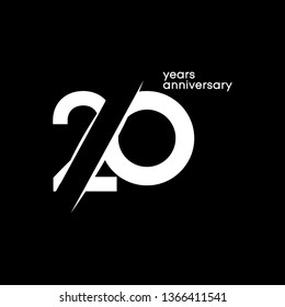 20 Years Anniversary Vector Template Design Illustration