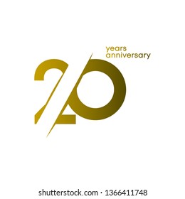 20 Years Anniversary Vector Template Design Illustration