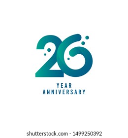 20 Years Anniversary Vector Template Design Illustration