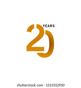 20 Years Anniversary Vector Template Design illustration