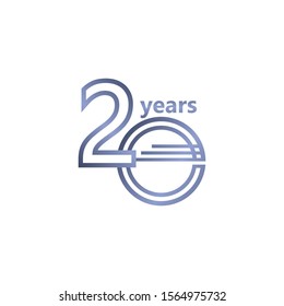 20 Years Anniversary Vector Template Design Illustration