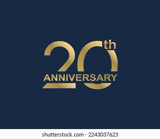 
20 years anniversary vector template