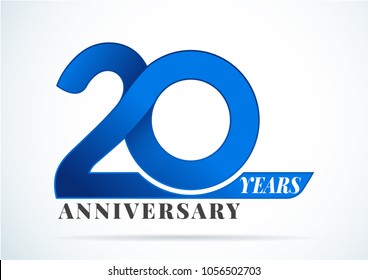 20 Years Anniversary,anniversary emblems 20 in anniversary concept template design