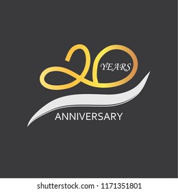 20 years anniversary.vector illustration.eps10.