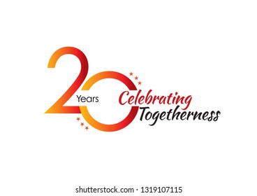 20 Years Celebration vector illustration