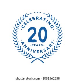 20 years design template. 20th vector and illustration.