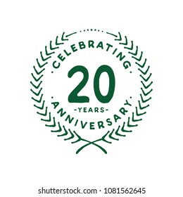 20 years design template. 20th vector and illustration.
